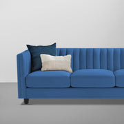 Casaliving Martine 3 Seater Sofa Set for Living Room (Blue Fabric) | Premium Fabric Sofa