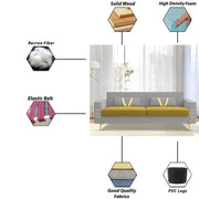 Ivary 3 Seater Sofa Set for Living Room (Black Colour) Premium Fabric Sofa