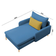 Vive 1 Seater Lounge Sofa for Living Room (Turquise Colour) Premium Fabric Sofa