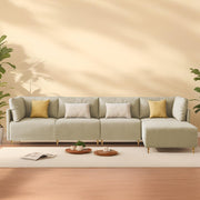 Salina LHS 6 Seater L Shape Sofa Set for Living Room (Black) Premium Fabric Sofa