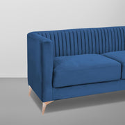 Ember 3 Seater Sofa Set for Living Room (Blue Colour) Premium Fabric Sofa