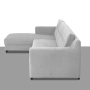 Fracher LHS 4 Seater L Shape Sofa Set for Living Room (Grey Fabric) Premium Fabric Sofa