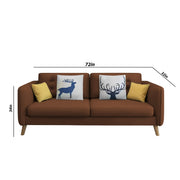 Duckby 3 Seater Sofa Set for Living Room (Black Colour) Premium Fabric Sofa