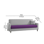 Premium Valkyrie 3 Seater Sofa Set 3 Seater Modern Sofa Set for Living Room (Purple Grey Color Fabric)