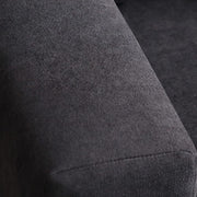 Hazer 6 Seater L Shape Sofa Set for Living Room (Black Fabric) Left Side