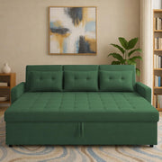 Treshta 3 Seater Pull-Out Premium Fabric Sofa Cum Bed Sofa Set for Living Room (Black Fabric Color) Premium Fabric Sofa Set for Living Room Sofa Cum Bed