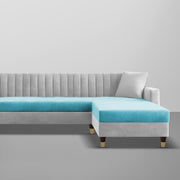Garcia LHS 6 Seater L Shape Sofa Set for Living Room (Black Grey - Colour) Premium Fabric Sofa Set