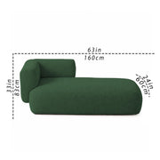 Casaliving Glacia Upholstered Indoor Chaise Lounge Chair 2 Seater Sofa Two Seater Sofa for Living Room Offices Hotels Bedroom (Black) Premium Boucle Fabric Sofa