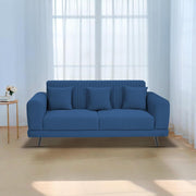 Casaliving Isabella 3 Seater Sofa Set for Living Room (Black Grey Colour Fabric) Premium Fabric Sofa