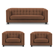 Casaliving Sinclair 3+1+1 Seater Sofa Set for Living Room (Blue Black Colour) Premium Fabric Sofa