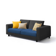 Minta 2 Seater Sofa Set for Living Room (Black - Colour Fabric) Premium Fabric Sofa Set for Living Room