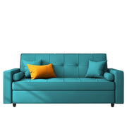 Artic 3 Seater Sofa Cum Bed for Living Room (Black) Premium Velvet Fabric Sofa