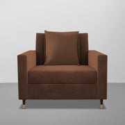 Garcia 1 Seater Sofa Set for Living Room (Black Colour) Premium Fabric Sofa