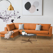 Romeio LHS 6 Seater L Shape Sofa Set for Living Room (Cream Fabric)