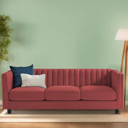 Casaliving Martine 3 Seater Sofa Set for Living Room (Blue Fabric) | Premium Fabric Sofa