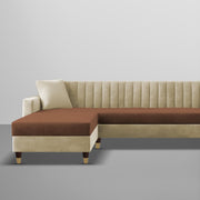 Garcia LHS 6 Seater L Shape Sofa Set for Living Room (Black Grey - Colour) Premium Fabric Sofa Set