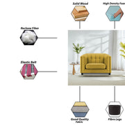 Sinclair 1 Seater Sofa Set for Living Room (Blue Colour) Premium Fabric Sofa