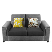 Nancy 2 Seater Sofa Set for Living Room | Color - Brown Grey