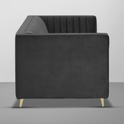 Casaliving Bion 3 Seater Sofa for Living Room (Black Fabric) Premium Fabric Sofa