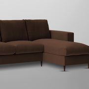 Charmi RHS 4 Seater L Shape Sofa Set for Living Room (Brown Fabric) Premium Fabric Sofa