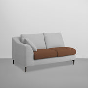 Cortina RHS 4 Seater L Shape Sofa Set for Living Room (Brown Grey Fabric) Premium Fabric Sofa