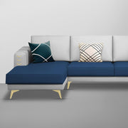 Falco LHS 4 Seater L Shape Sofa Set for Living Room (Blue Grey Fabric) Premium Fabric Sofa