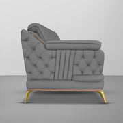 Falconar 3 Seater Sofa Set for Living Room (Dark Grey Fabric) Premium Fabric Sofa
