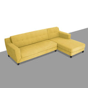 Fracher RHS 4 Seater L Shape Sofa Set for Living Room (Yellow Fabric) Premium Fabric Sofa