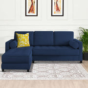 Sthone LHS 6 Seater L Shape Sofa Set for Living Room (Blue Fabric)