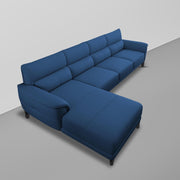 Janifer LHS 6 Seater L Shape Sofa Set for Living Room (Blue Colour) Premium Fabric Sofa Set