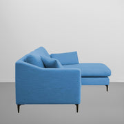 Cortina RHS 4 Seater L Shape Sofa Set for Living Room (Turquise Fabric) Premium Fabric Sofa