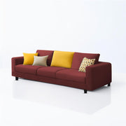 Minta 3 Seater Sofa Set for Living Room (Maroon Colour Fabric) Premium Fabric Sofa