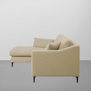 Cortina LHS 4 Seater L Shape Sofa Set for Living Room (Cream Fabric) Premium Fabric Sofa