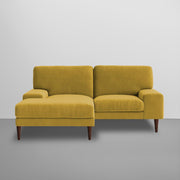 Latieo LHS 2 Seater Lounger L Shape Sofa Set for Living Room (Yellow) Premium Fabric Sofa