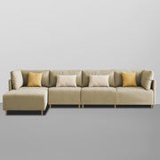 Salina LHS 6 Seater L Shape Sofa Set for Living Room (Black) Premium Fabric Sofa