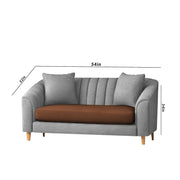 Doraldo 2 Seater Sofa Set for Living Room (Black Colour Fabric) Premium Fabric Sofa for Living Room