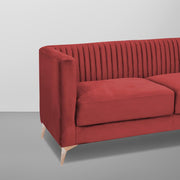Ember 3 Seater Sofa Set for Living Room (Maroon Colour) Premium Fabric Sofa