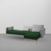 Convertible Futon RHS 4 Seater Sofa Cum Bed with Adjustable Backrest Sofa for Living Room (Blue Grey Colour) Premium Fabric Sofa