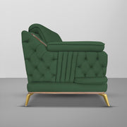 Falconar 3 Seater Sofa Set for Living Room (Green Fabric) Premium Fabric Sofa