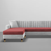 Garcia LHS 6 Seater L Shape Sofa Set for Living Room (Black Grey - Colour) Premium Fabric Sofa Set