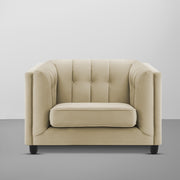 Sinclair 1 Seater Sofa Set for Living Room (Blue Colour) Premium Fabric Sofa