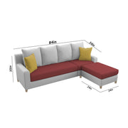 Jester 4 Seater Sofa Set with Center Table for Living Room (Green Grey Colour) Premium Fabric Sofa