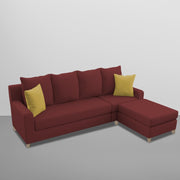 Jester 4 Seater Sofa Set with Center Table for Living Room (Maroon Colour) Premium Fabric Sofa