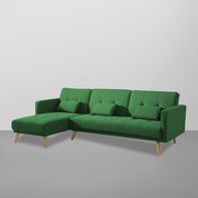 Gamora LHS 4 Seater L Shape Sofa Set for Living Room (Green) Premium Fabric Sofa