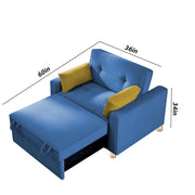 Alfred 1 Seater Sofa Cum Bed Sofa Set for Living Room (Maroon Fabric) Premium Fabric Sofa