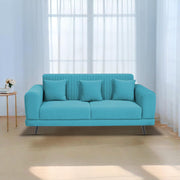 Casaliving Isabella 3 Seater Sofa Set for Living Room (Black Grey Colour Fabric) Premium Fabric Sofa