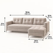 Casaliving Flexora Modern Velvet Fabric Upholstered 3 Seater Sofa Set with Ottoman for Living Room, Premium Velvet Fabric Sofa (Black Colour)