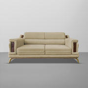 Falconar 3 Seater Sofa Set for Living Room (Cream Fabric) Premium Fabric Sofa