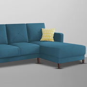 Swaloni RHS 6 Seater L Shape Sofa Set for Living Room (Turquise) Premium Fabric Sofa