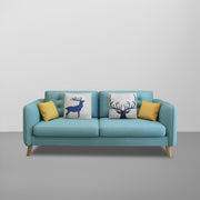 Duckby 3 Seater Sofa Set for Living Room (Black Colour) Premium Fabric Sofa